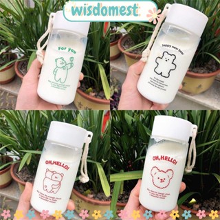 Wisdomest ขวดน้ําฝ้า แบบพกพา เรียบง่าย สําหรับกลางแจ้ง