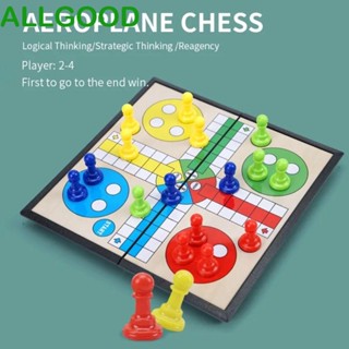Allgoods Ludo เกมกระดานหมากรุกอัจฉริยะ แบบพับได้ ของเล่นเสริมพัฒนาการ สําหรับเด็ก