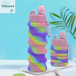 [Yobusad.th] ขวดน้ําซิลิโคน พับได้ กันรั่ว ขนาด 500 มล. สําหรับเด็ก