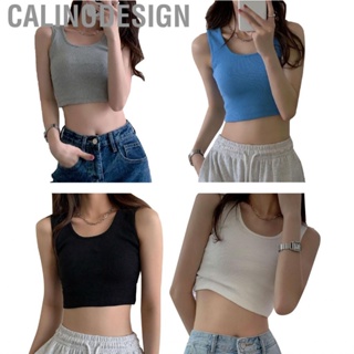 Calinodesign Lady Workout Sleeveless Top   Fit Breathable Moisture Wicking Prevent Pilling Women Sports Ribbed Tank for Outdoor