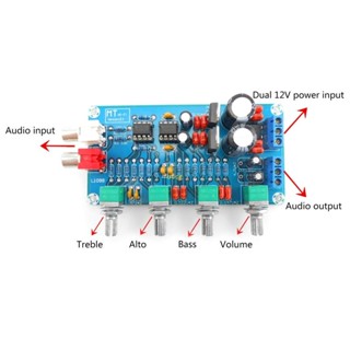 Bt NE5532 บอร์ดขยายเสียง ด้านหน้า และต่ํา ปรับได้