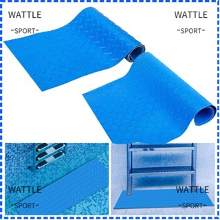 Wattle แผ่นบันได PVC กันลื่น พับได้ ไม่ซีดจาง สีฟ้า สําหรับสระว่ายน้ํา ห้องครัว