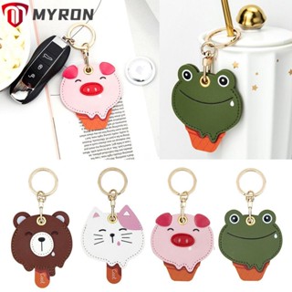 Myron ปลอกหนังหุ้มบัตร รูปการ์ตูนสัตว์ คุณภาพสูง สําหรับ Airtag