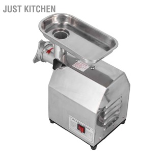  Just Kitchen MK‑8 เครื่องบดเนื้อ Silver เครื่องบดเนื้อไฟฟ้าสแตนเลสอาหารไส้กรอกเครื่องบดสำหรับ Commercial Home EU Plug 220V