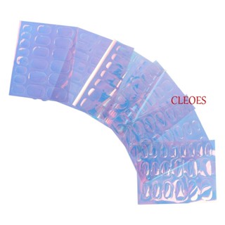 Cleoes สติกเกอร์โฮโลแกรมเลเซอร์ สีแคนดี้ สําหรับติดตกแต่งเล็บ