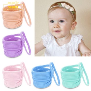 SUBEI 10Pcs/lot Soft Nylon Hairband Thin Elastic Head Band Headband for Baby Stretchy Kids Headwear 10Pcs/lot Girls Hair Bows DIY Hair Accessories