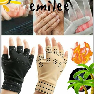Emilee ถุงมือบําบัด บีบอัด คุณภาพสูง บีบคลายเครียด รูมาโตยด์ ยืดหยุ่น ไร้นิ้ว