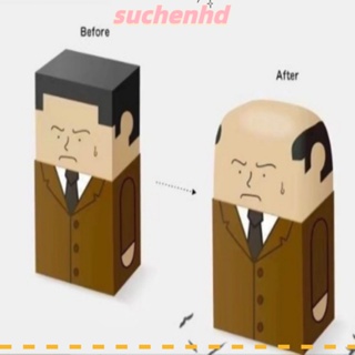 Suchenhd ยางลบดินสอมาตรฐาน แปลกใหม่ The Salaryman Eraser 1 ชิ้น ยางลบตั้งโต๊ะ บรรเทาความตึงเครียด จากเส้นขน ไป ไม่มีขน สํานักงาน