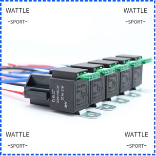 Wattle ชุดรีเลย์สวิตช์ ATO ATC Blade Fuse SPST อุปกรณ์เสริม สําหรับรถยนต์ รถจักรยานยนต์ 6 ชิ้น