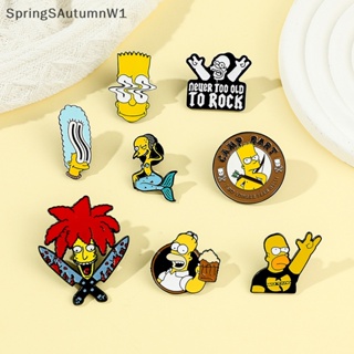 [SpringSAutumnW] เข็มกลัด ลายการ์ตูนดิสนีย์ The Simpsons น่ารัก เครื่องประดับ สําหรับผู้หญิง [TH]