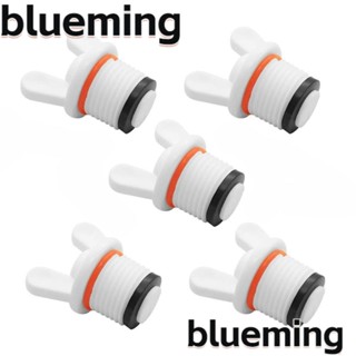 Blueming2 จุกปิดปลายท่อ PT ตัวผู้ 1/2 นิ้ว สีขาว พร้อมท่อผีเสื้อ 5 ชิ้น