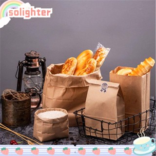 SOLIGHTER ถุงกระดาษคราฟท์ สําหรับใส่คุ้กกี้ เบเกอรี่ ปาร์ตี้ งานแต่งงาน 10 ชิ้น