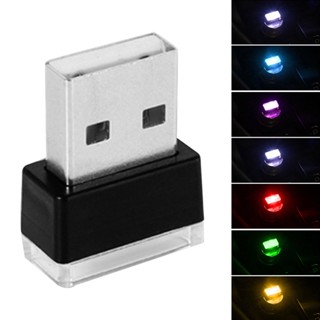 Universal Night For Car Laptop Home Office RGB LED Mini Portable Interior Decoration Plug Play USB Atmosphere Light