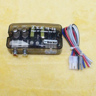 ตัวแปลงสัญญาณเสียงสเตอริโอ 12V ติดตั้งง่าย พร้อมสายเคเบิล ปรับความล่าช้าได้ สําหรับรถยนต์