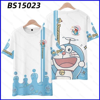 Gp1 เสื้อยืดแขนสั้นลําลอง พิมพ์ลายกราฟฟิค Doraemon Jingle Cat Emoji 3D พลัสไซซ์ สําหรับผู้ใหญ่ ทุกเพศ