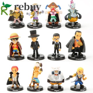 Rebuy โมเดลฟิกเกอร์ PVC รูปการ์ตูนลูฟี่ Luffy Sabo ของเล่นสําหรับเด็ก