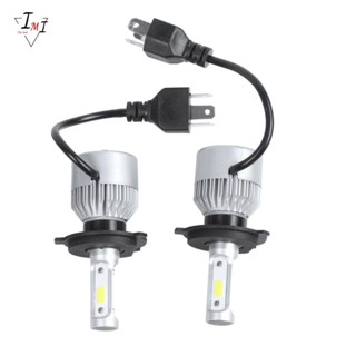 หลอดไฟหน้ารถยนต์ led S2 H4 72W 8000LM Hi/Lo Beam 6000K สีขาว 2 ชิ้น