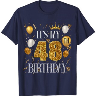 เสื้อยืด พิมพ์ลาย Its My 48th Birthday Happy 1975 สําหรับผู้ชาย และผู้หญิง