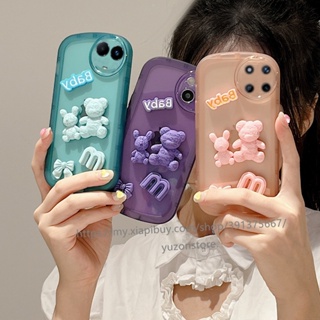 Phone Case Realme 11 4G 5G C51 NFC 2023 เคสโทรศัพท์มือถือแบบนิ่ม กันรอยเลนส์กล้อง ลายการ์ตูนตุ๊กตาสามมิติ สําหรับ