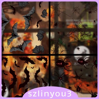 [Szlinyou3] สติกเกอร์ฟิล์ม ลายฮาโลวีน DIY สําหรับตกแต่งผนังร้านอาหาร ฮาโลวีน