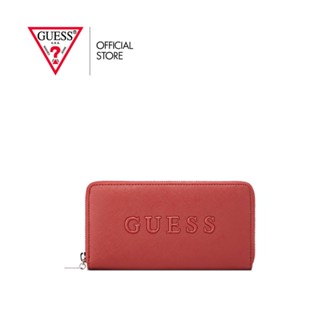 GUESS กระเป๋าสตางค์ผู้หญิง รุ่น S9039599 ROXBERRY SLG MEDIUM ZIP AROUND สีส้ม