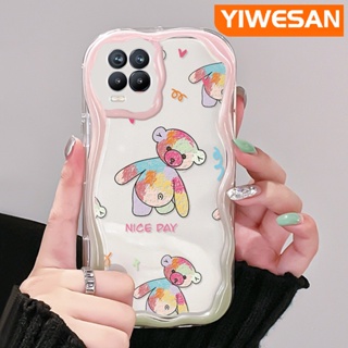 เคสโทรศัพท์มือถือแบบนิ่ม ใส กันกระแทก ลายหมี Nice Day สีครีม แฟชั่น สําหรับ Realme 8 5G 8s 5G Q3i V13 5G Narzo 30 Q3