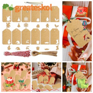 Greateskol ป้ายฉลากแขวน ลายซานตาคลอส ต้นคริสต์มาส 48 96 144 ชิ้น สําหรับตกแต่งบ้าน DIY