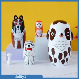 [Dolity1] ตุ๊กตาการ์ตูนรัสเซีย Matryoshka Matryoshka สําหรับตกแต่งบ้าน โต๊ะ คาเฟ่ 5 ชิ้น