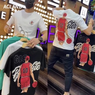 Acland เสื้อยืดผู้ชาย ผู้ชายเสื้อเชิ้ต เสื้อยืด ผ้านุ่ม ใส่สบาย ไม่หด ไม่ต้องรีด MTX2390KF4 37Z230913