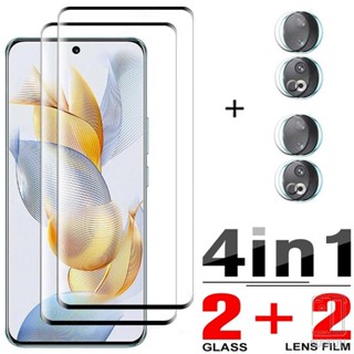 4In1 Full Cover Tempered Glass Protector Screen Protection Film For Huawei Honor 90 5G 6.7" NX9 REA-AN00 REA-NX9