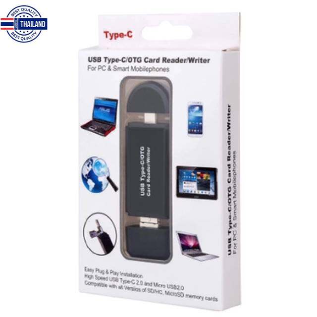 SD Card Reader USB 2.0 OTG Micro USB Type C Card Reader Lector SD Card ReaderสำหรัMicro SD TF USB Ty