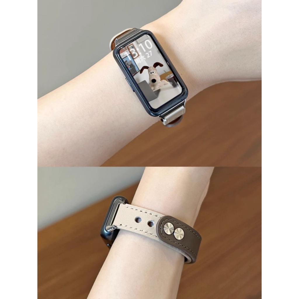 สายนาฬิกาข้อมือ สายหนัง แบบเปลี่ยน สําหรับ Huawei Band 9 8 7 NFC Huawei Band 6