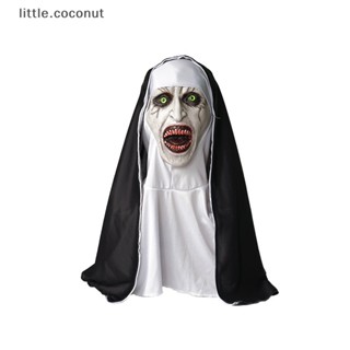 [little.coconut] The Horror Scary Nun หน้ากากยาง พร้อมผ้าพันคอ สําหรับแต่งคอสเพลย์ฮาโลวีน