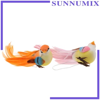 [Sunnimix] นกประดิษฐ์ พร้อมคลิปหนีบ สําหรับตกแต่งบ้าน 2 ชิ้น