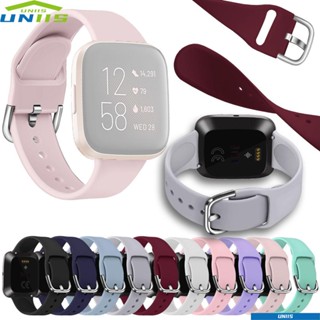 Uniis สายนาฬิกาข้อมือซิลิโคน สไตล์คลาสสิก สําหรับ Fitbit Versa 2 1 Lite