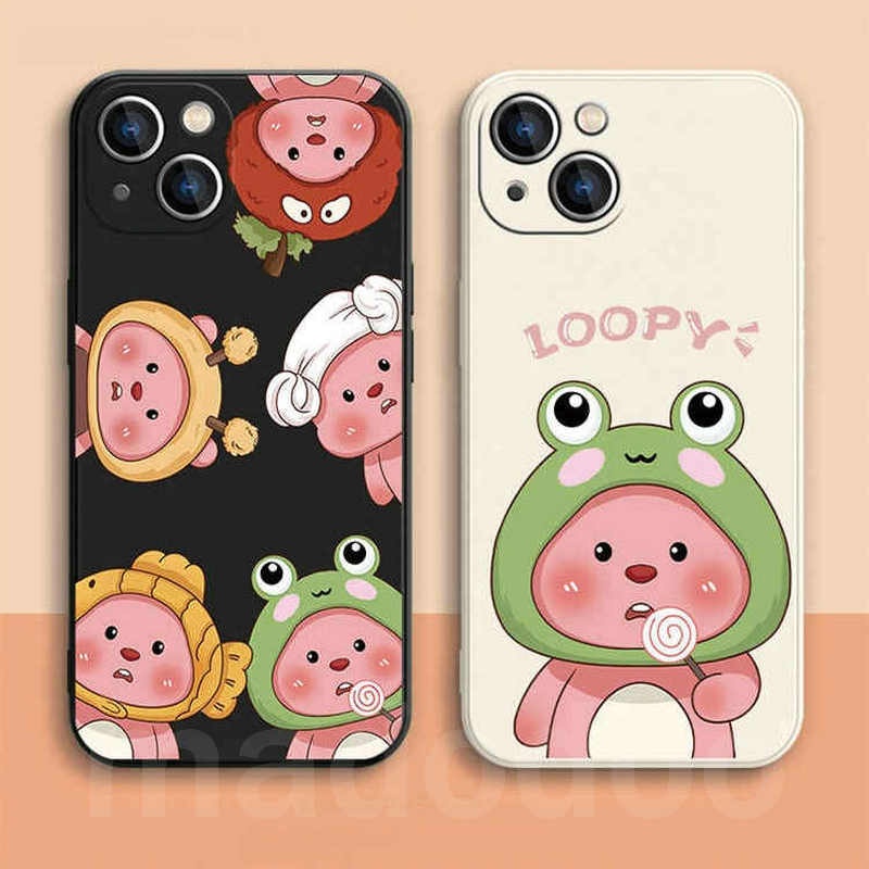 Cartoon Loopy เคส Samsung Galaxy S23 Ultra S21 FE S20 Ultra 5G A15 A05 A05S A23 A42 A03 Core A02S A0