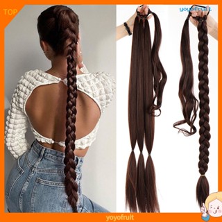 [YO] วิกผมหางม้า แบบถักธรรมชาติ นุ่ม ใส่สบาย ไม่ผูกปม สําหรับผู้หญิง