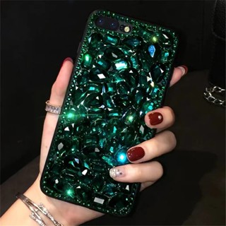 เคสโทรศัพท์มือถือกระจก ประดับเพชรเทียม แวววาว หรูหรา สําหรับ IPhone 11 12 13 Pro Max IP 14 15 Pro Max Plus