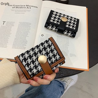 Orph กระเป๋าสตางค์ ใบสั้น ผ้าแคนวาส แฟชั่นยอดนิยม สําหรับสตรี