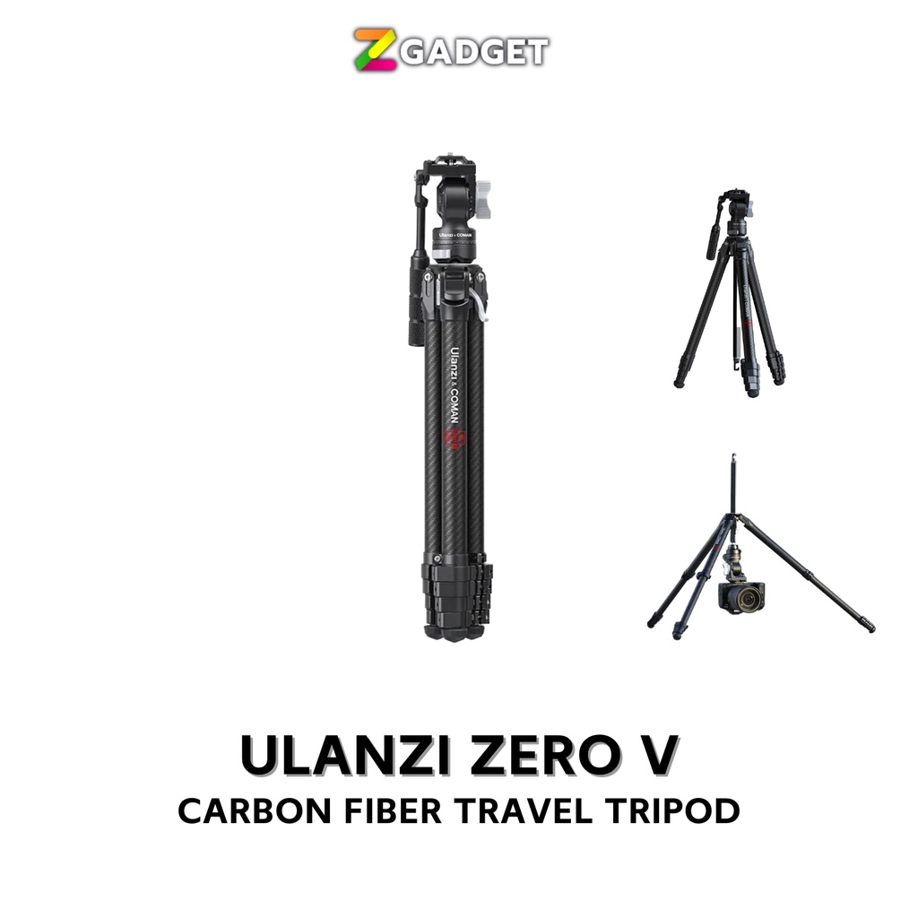 Ulanzi Zero V Lightweight Video Travel Tripod ขาตั้งกล้องคุณภาพสูง คาร์บอนไฟเบอร์แท้ เพลทแบบ Arca Swiss