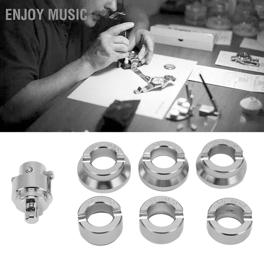 Enjoy Music 5538 นาฬิกา เคส ที่เปิดตาย ชุด สแตนเลสสตีล 6 ขนาดแตกต่างกัน ดู ฝาหลังถอด เครื่องมือ พร้อมกล่องเก็บ