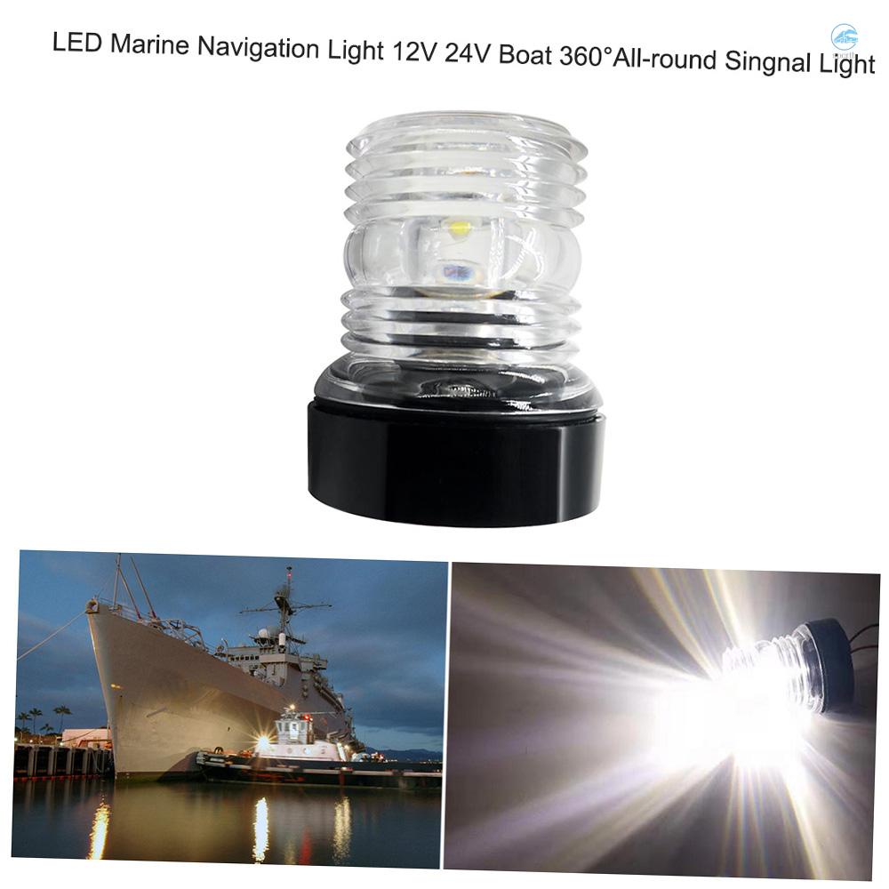 ไฟนําทางเรือ LED 12V 24V 360°ไฟสิงห์เรือ ทรงกลม สําหรับ Pontoon Skeeter Power Boat and Skiff