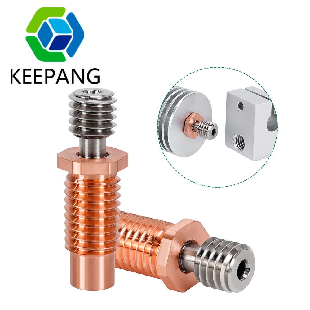 2/1 Pcs Bi-metal E3D V5 V6 Heat break E3D V6 Throat  Hotend Heater Block For Prusa i3 MK3 1.75MM Fil