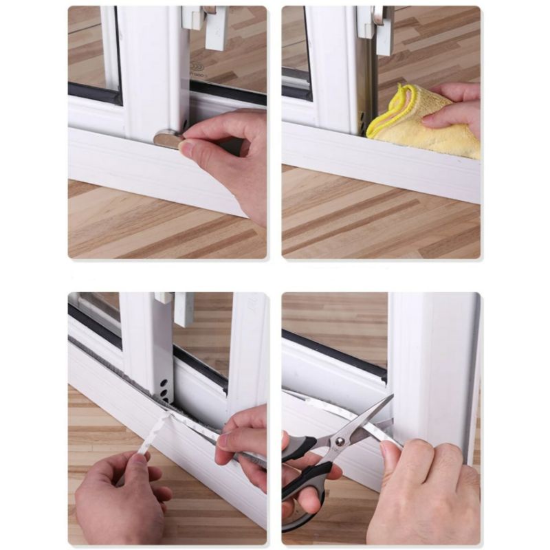 พร้อมส่🏡 5เมตร เทปซีลขอบประตู เทปสักหลาด กันกระแทก ลดเสียงรบกวน กันฝุ่น กันแมลง - รูปที่ 7