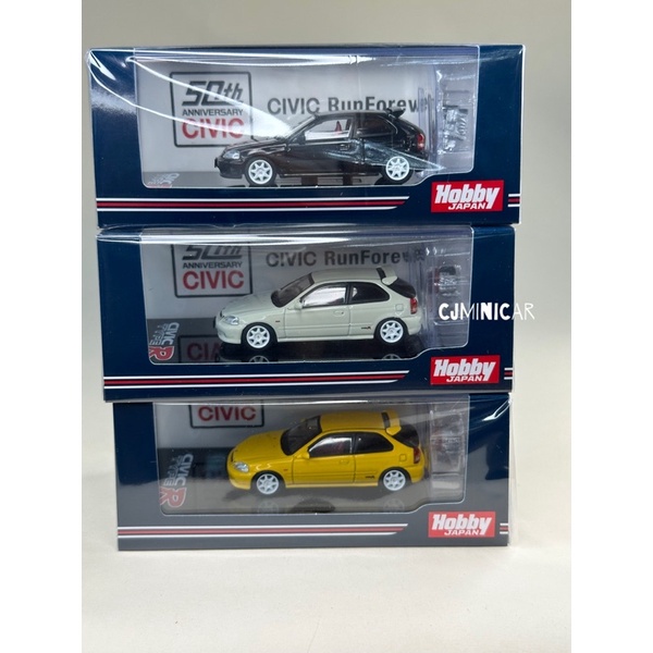 🔹Honda Civic Type R Ek9 With Engine Display Model Scale 1:64 ยี่ห้อ Hobby Japan