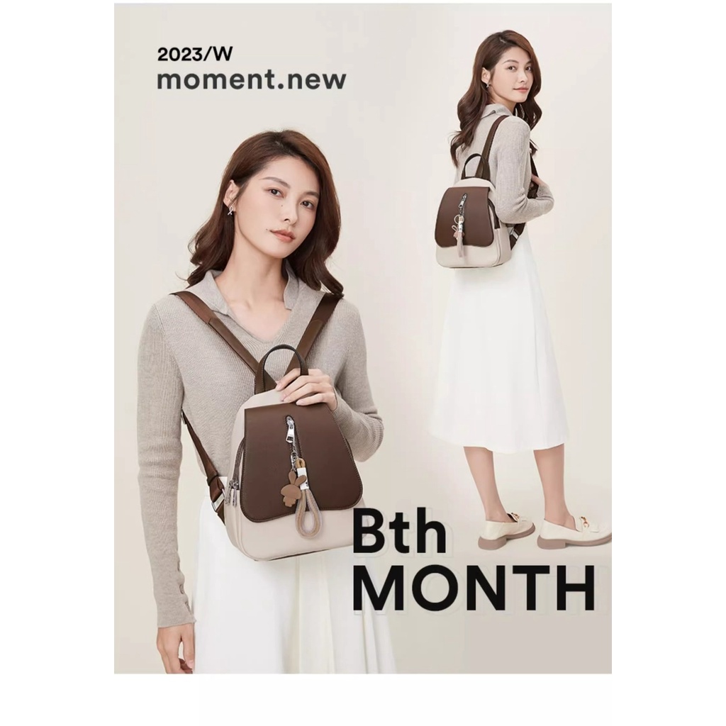 ผู้ใหญ่ สไตล์เกาหลี างเท่ๆ วินเทจ กระเป๋าหลายช่อง แฟชั่น น่ารัก กันน้ํา หนัง เป้ใบเล็ก bag ซิป มินิมอล กระเป๋าสะพายหลังผู้หญิง เล็ก มินิ - รูปที่ 2