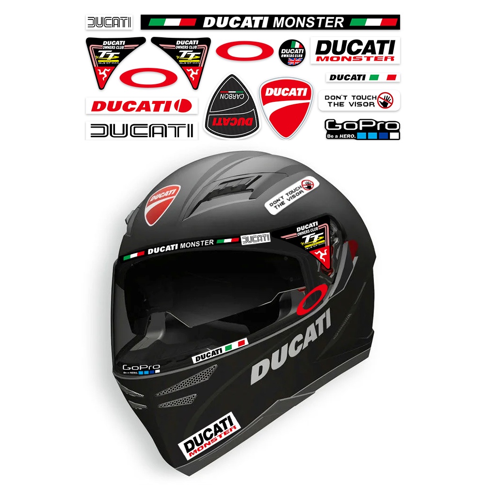 สติกเกอร์สะท้อนแสง กันน้ํา สําหรับตกแต่งหมวกกันน็อครถจักรยานยนต์ DUCATI