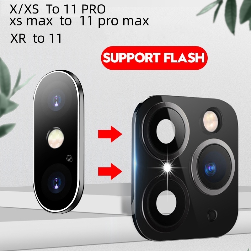 สติกเกอร์เลนส์กล้องปลอม โลหะ สําหรับ IPhone11 X XR XS Max 11 Pro Max
