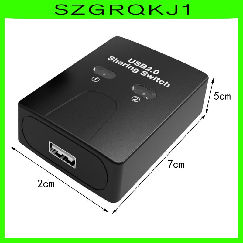 [szgrqkj1] อะแดปเตอร์แบ่งปันเครื่องพิมพ์ 2 in 1 พร้อมปุ่มสวิตช์ USB 2.0 2 สําหรับคอมพิวเตอร์ PC