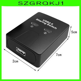 [szgrqkj1] อะแดปเตอร์แบ่งปันเครื่องพิมพ์ 2 in 1 พร้อมปุ่มสวิตช์ USB 2.0 2 สําหรับคอมพิวเตอร์ PC